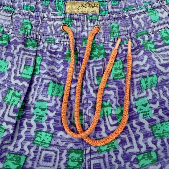 Men’s J. Crew Original Swimwear Vintage Patterned 6” Inseam Swim Trunks Large - Picture 3 of 16